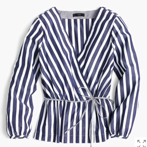 NWT J. Crew Tall Faux Wrap Top, Size 16 - Picture 3 of 4